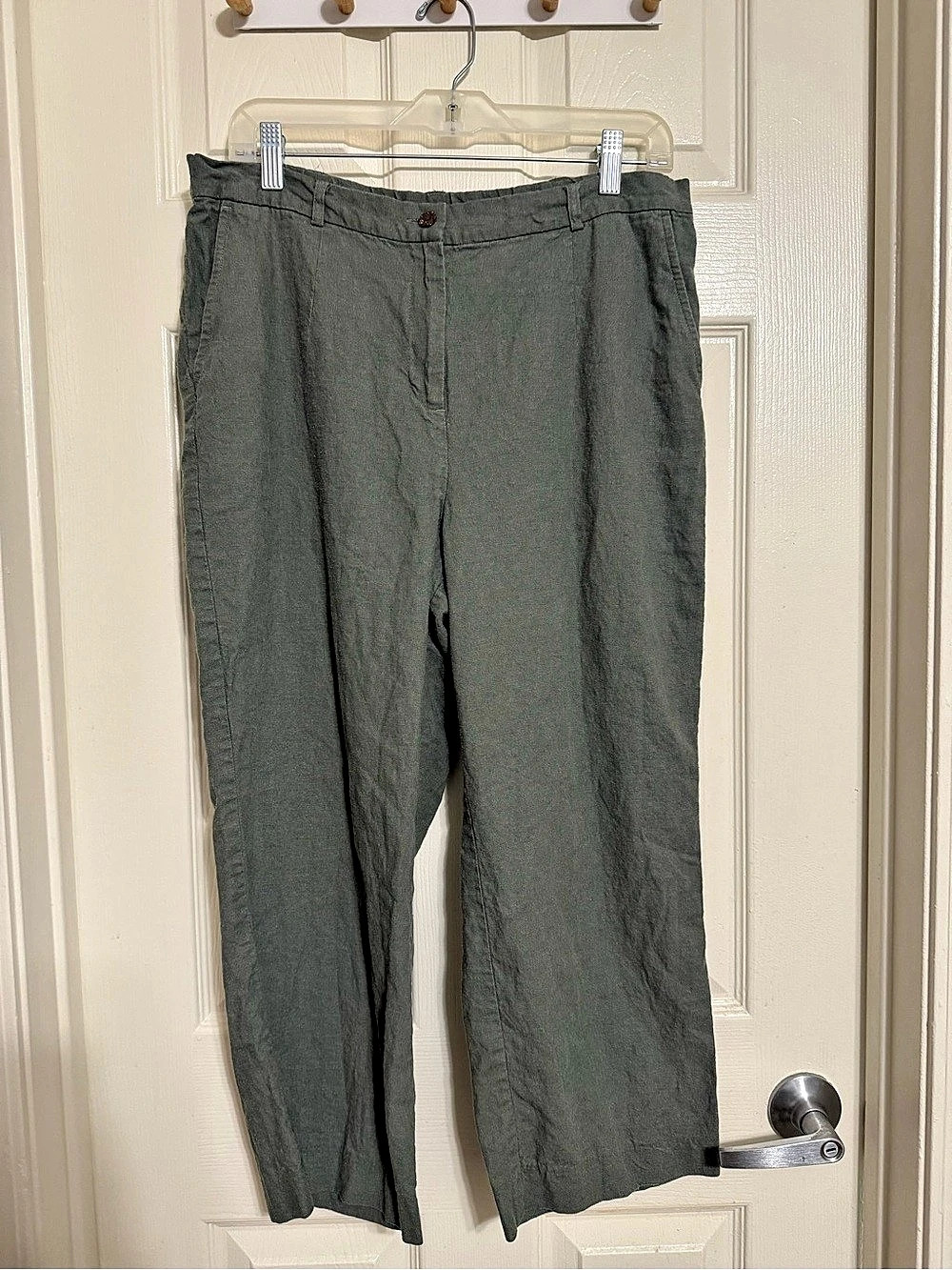Appleseed's Petites Linen Rayon Straight Leg Pants Size 12P